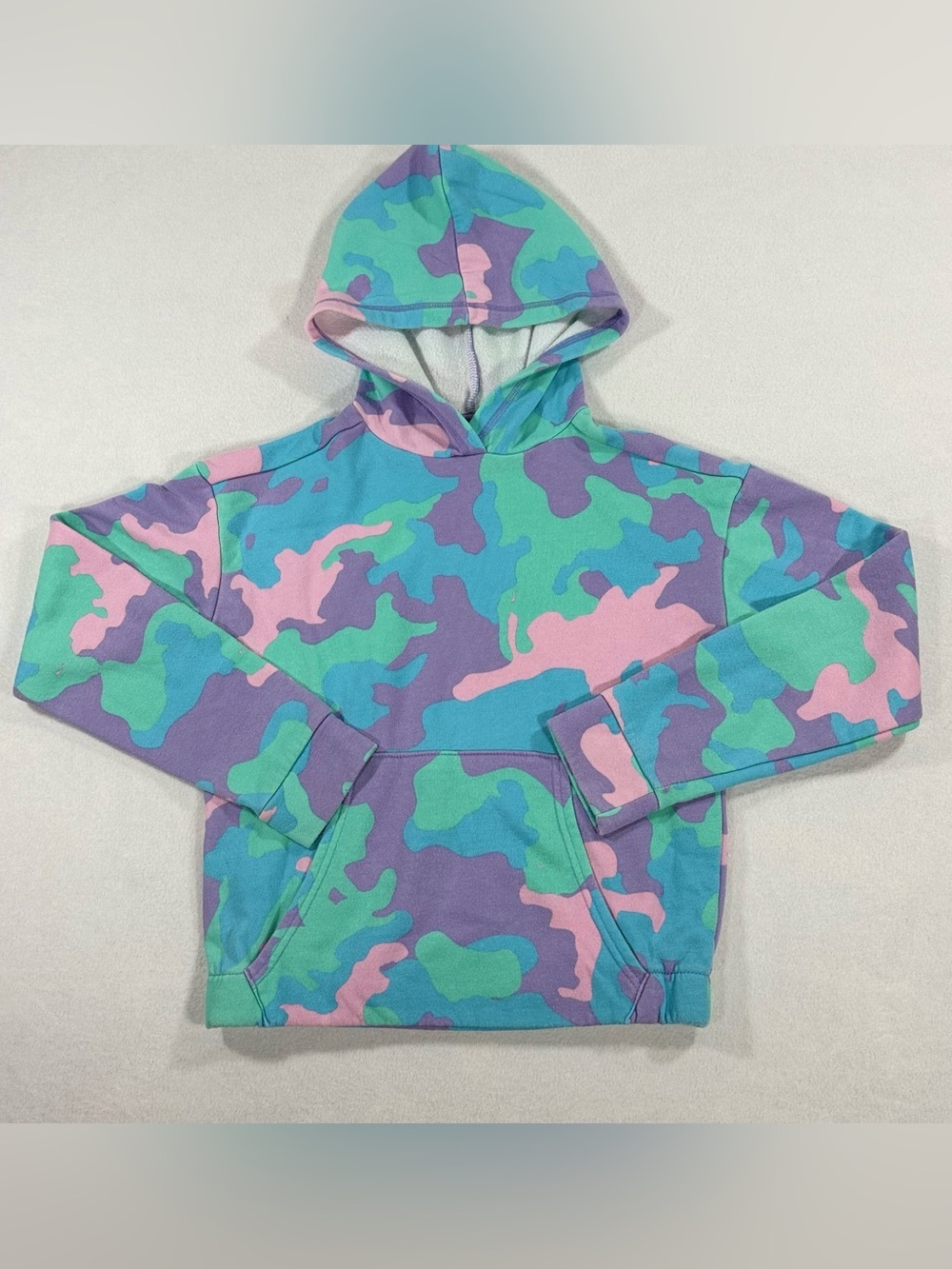 Tek Gear Girls’ Multi Color Camouflage Hoodie size L 10/12